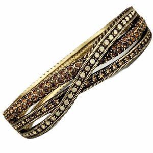 Elegant Gold and Brown Women's Bracelet